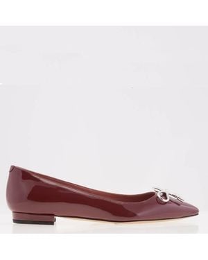 Bally Bovery-Bow Patent Leather Pumps, Brand Size 35 Us - Red