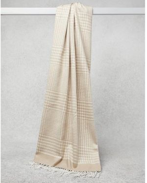 Brunello Cucinelli Silk Patterned Scarf - Natural