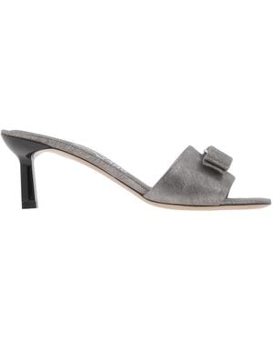 Ferragamo Glo 55 Silde Sandals - Grey