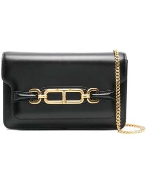 Tom Ford Box Palmellato Small Shoulder Bag - Black
