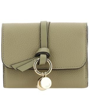 Chloé Small Alphabet Tri-Fold Wallet - Green