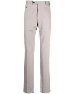 Ferragamo Mid-Rise Straight-Leg Trousers - Grey
