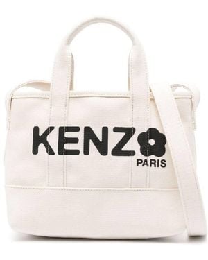 KENZO Boke Flower Motif Canvas Bag - White