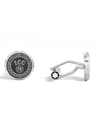 Montblanc Meisterstuck Nib Decor 100 Years Cufflinks - Metallic