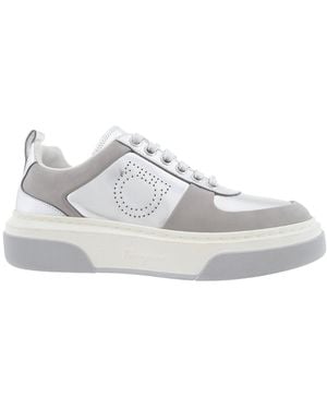 Ferragamo Ferragamo Cassina Low-Top Gancini Trainers - White