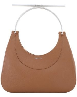 McQueen Ladies Pecan T-Bar Bag - Brown