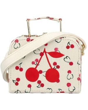 Bonpoint Cherry Print Cotton Bag - Red
