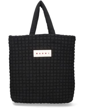 Marni Puff Tote Bag - Black