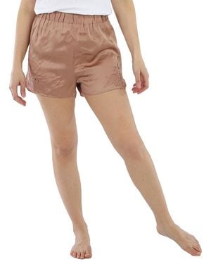 Rouje Ladies Blush Soa Soft Satin Lingerie Shorts, Brand Size 34 (Us - Natural