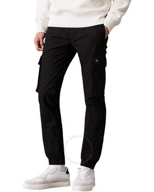 Calvin Klein Skinny Ripstop Cargo Trousers, Waist - Black