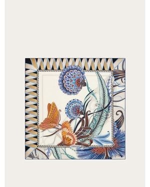 Ferragamo Silk Printed Scarf - Blue