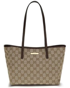 Gucci Beige Fabric Handbag - Grey