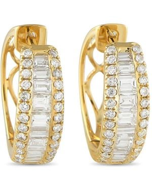 LB Exclusive 18K 1.55Ct Diamond Earrings Aer 20567 Y - Metallic