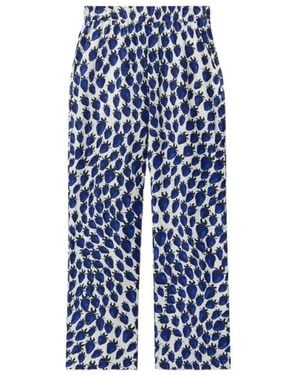 Burberry Strawberry Printed Trousers, Brand Size 6 Us - Blue