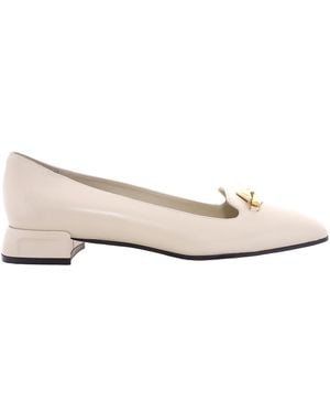 Jimmy Choo Ravi Nappa Leather Court Shoes, Brand Size 36 Us - Natural