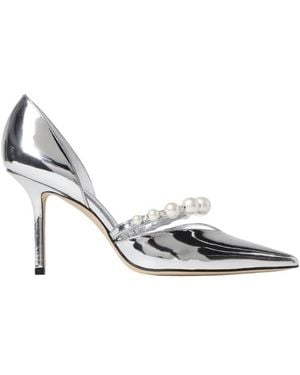 Jimmy Choo Aurelie 65 Metallic Leather Court Shoes, Brand Size 39 Us