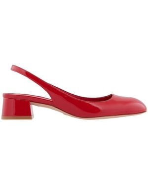 Stuart Weitzman Vivienne 35 Slingback Pumps - Red