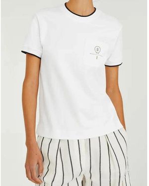 Brunello Cucinelli Cotton Crew Neck T-Shirt, Size X-Large - White