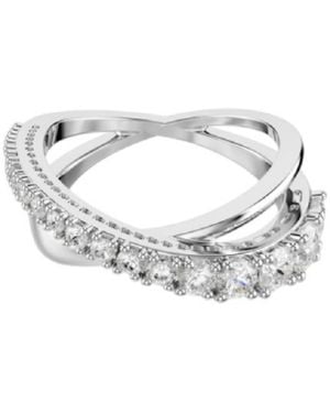 Swarovski Hyperbola Rhodium-Plated Ring - Metallic