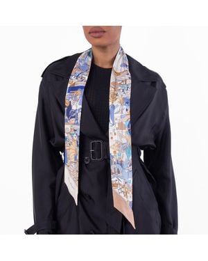 Ferragamo Ferragamo Patterned Silk Neckerchief - Blue