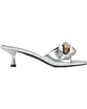 Stella McCartney Ladies Metallic Falabella Kitten Mules