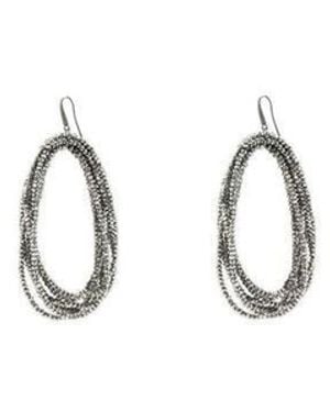 Brunello Cucinelli Glass Drop Earrings - Metallic