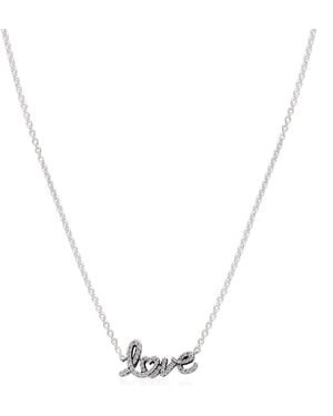 PANDORA Sparkling Handwritten Love Collier Necklace - Metallic