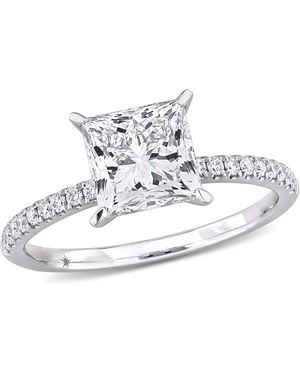 Created Forever 1 1/6Ct Tdw Princess-Cut Lab-Created Diamond Engagement Ring - Metallic