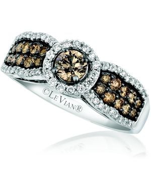 Le Vian Chocolatier Ring Chocolate Diamonds, Vanilla Diamonds Set - Green