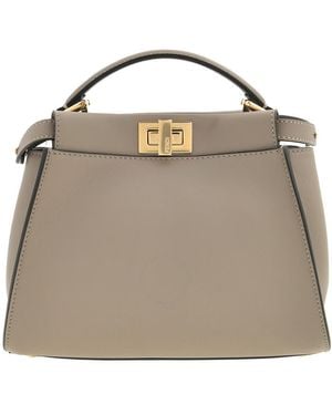 Fendi Ivory Leather Medium By The Way Handbag in Natural | Lyst