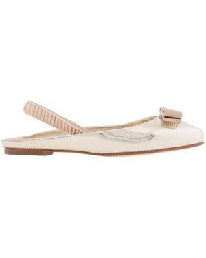 Ferragamo Ferragamo Ladies Ladies Varina Slingback Ballet Flats - Natural