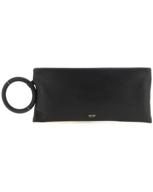 Tom Ford Nappa Leather Clutch - Black