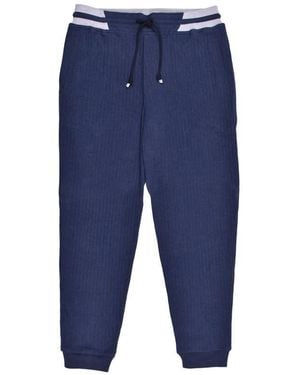 Brunello Cucinelli Ribbed Knit Trousers - Blue