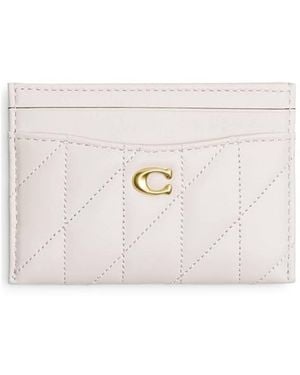 COACH Essential Pillow Quilted Card Case - White