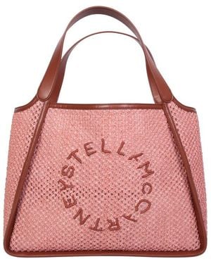Stella McCartney Raffia Tote Bag - Pink