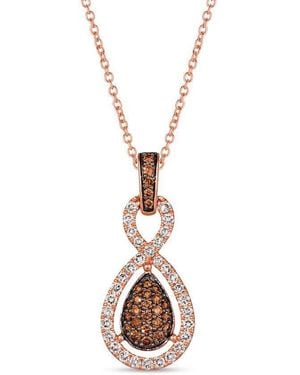Le Vian Ladies Chocolate And Strawberry Clusters Necklaces Set - Metallic