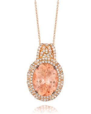 Le Vian Ladies Peach Morganite Necklaces Set - Pink