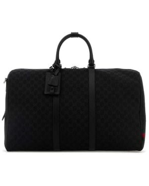 Gucci Gg Fabric Travel Bag - Black