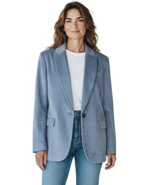 Brunello Cucinelli Sky Corduroy Blazer, Brand Size 46 (Us - Blue