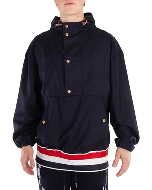 Thom Browne Wool Oversized Anorak - Blue