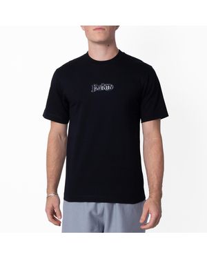 Burberry Coal Flocked-Logo T-Shirt - Black