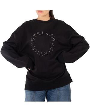 Stella McCartney Rhinestone Logo Sweatshirt - Black