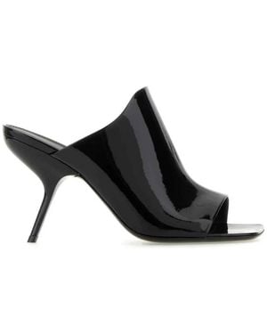 Ferragamo Ferragamo Era Patent Open-Toe Sandals - Black