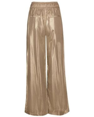 Brunello Cucinelli Wide-Leg Satin Trousers, Brand Size 42 (Us - Natural
