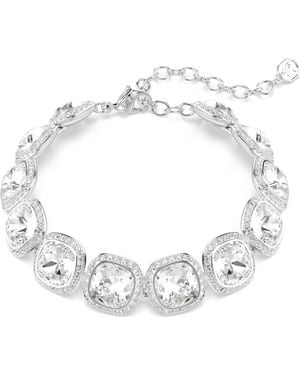 Swarovski Una Angelic Bracelet, Cushion Cut, Rhodium Plated - Metallic