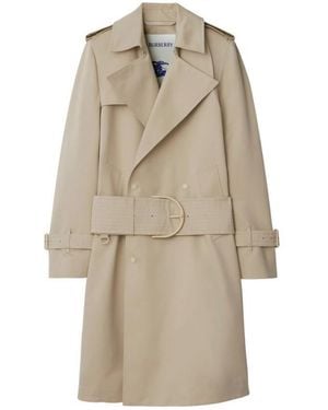 Burberry Mid-Length Belted Trench Coat, Brand Size 10 Us - Natural