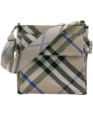 Burberry Small Trench Check Pattern Crossbody Bag - Green
