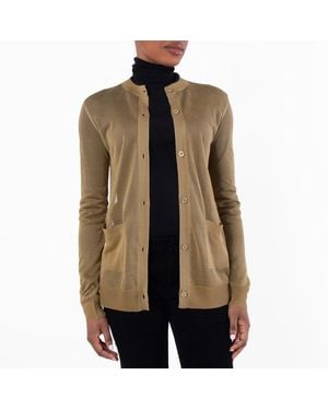 Saint Laurent Sheer Silk Cardigan - Black