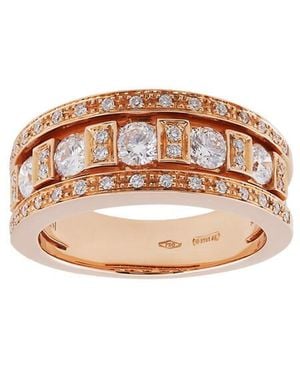 Damiani 18K Rose Diamond Ring - Pink