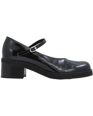 BY FAR Ladies Beth Mary Jane Patent Leather Court Shoes - Black